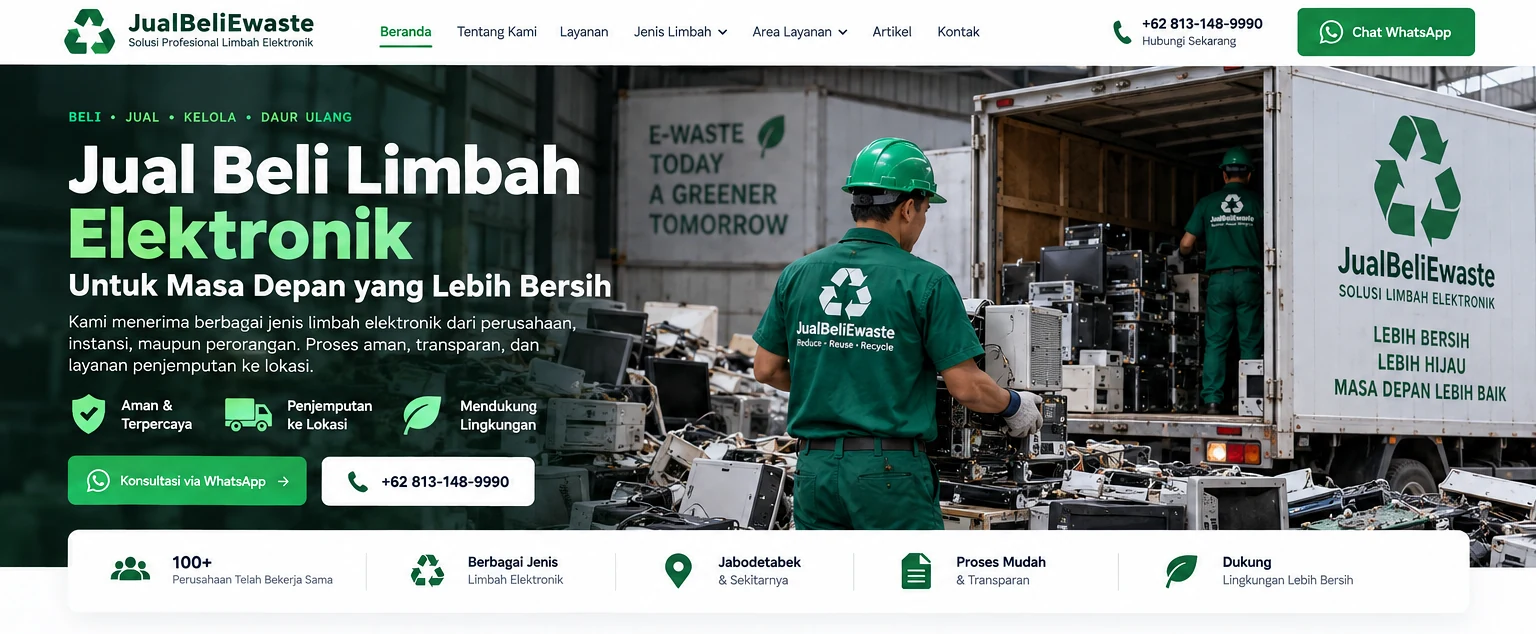 Jual beli limbah elektronik dan proses pengelolaan e-waste